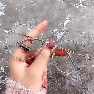 แว่นกรองแสงฟ้า แว่นทำงาน แว่นทรงแปดเหลี่ยม เลนส์ใส ใส่แล้ว หน้าเด็ก น่ารัก ฮิตสุดๆ Mellow BB01 - พร้อมส่งจากไทย