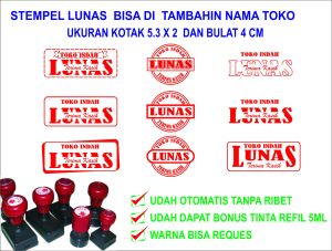 STEMPEL LUNAS + NAMA TOKO