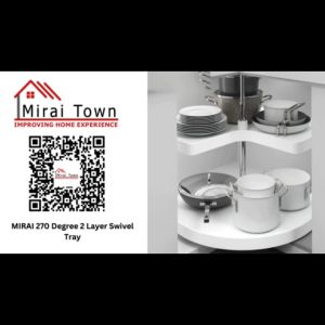 MIRAI Corner Kitchen Storage Organiser Cabinet Grey White Soft Closing Enhanced Series