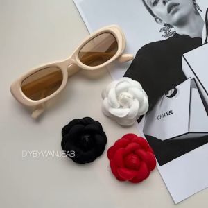 ดอกคามิลเลีย ดอกไม้ประดิษฐ์ หมุนทอ สำหรับตกแต่งเสื้อผ้า งานฝีมือ และงาน DIY ทั่วไป