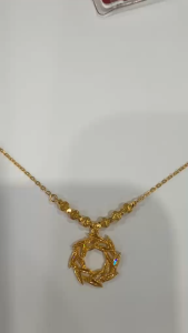 Poh Heng Jewellery 22K Dazzling Willow Necklace in Yellow Gold[Price By Weight]