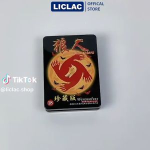 ( HỘP KIM LOẠI ) Bài Ma Sói Characters 109 lá Đồ chơi board game werewolves dành cho nhiều người chơi Bài ma sói giấy cứng màu in rõ nét - LICLAC
