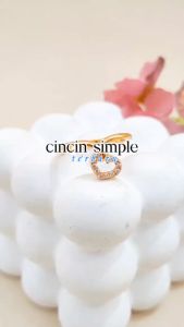 Cincin Xuping Cincin Dewasa 3 Permata Elegan