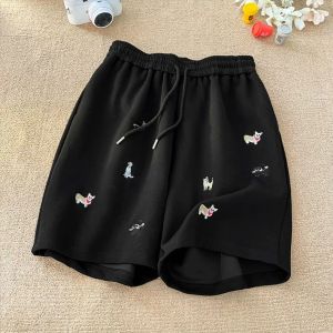 Quần Short Thể Thao Nam Mùa Hè Mỏng Thêu Lưng Thun Cỡ Lớn 300 Pound Quần Dài Năm Điểm Thoải Mái Thoáng Khí