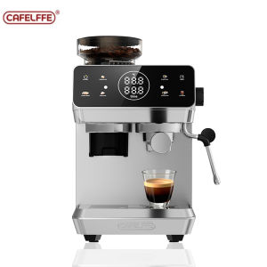 Cafelffe Espresso Machine with Grinder 20 Bar Professional Expresso Coffee Machines with Milk Frother Steam Wand Espresso Maker with 1.8L Removable Water Tank Cappuccino & Latte Machine for Home 1500W
