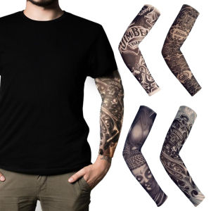 One Sleeve Outdoor Cycling Tattoo Sunscreen Sleeves Summer Tattoo Flower Arm Sleeves Independence Day Dress Up Fashion Sleeves
