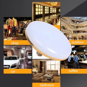 15W Indoor Lighting Flying Saucer Light 6500k Ceiling Lamp Garage Light LED Bulb AC 220v E27 Base Household Energy Saving Lamp