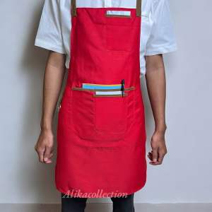 Apron celemek masak dapur barista tali silang model terbaru
