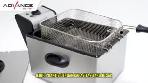 Advance Electric Deep Fryer FY-60 Menggoreng dengan listrik 6 Liter multifungsi sebaguna anti lengket | penggorengan listrik stainless 1200W | COD | PLS