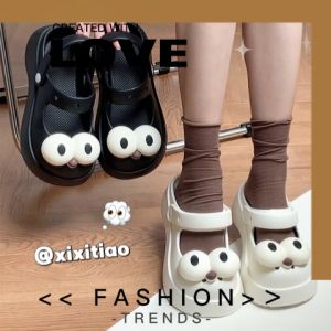 QXshop สินค้าสุดฮิต รองเท้าแตะแฟชั่น รองเท้าทรงสวมเสริมพื้นที่ฮิตสุดๆในช่วงนี้ ดีไซน์น่ารักแบบสิบดาว รองเท้าน้ำหนักเบา สวมใส่สบายเท้า