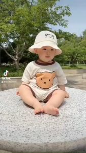 Đồ bộ cho bé trai bé gái cộc tay bộ Thun lạnh cho bé mềm mịn thoáng mát mẫu quần áo trẻ em hình Gấu cho bé 4-18kg