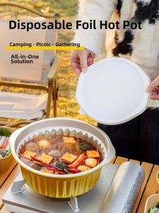 TAOKOU | Disposable Aluminum Foil Hotpot Outdoor and Home Use