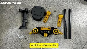 SEMSPEED Motorcycle CNC Handlebar Handle Bar Tube Clip Ons Fork Mount For Yamaha NMAX 155 125 V2 V3 2020-2025