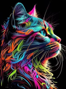 Digital Oil Painting Cat Giraffe Animal Painting By Numbers Dog Puppy Kitten Wolf DIY Kit for Adults Wall Art Handpainted Gift
