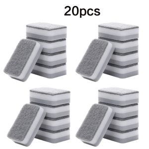 10/20Pcs Kitchen Bar Cleaning Supplies Set Home Double-Sided Cleaning Sponge Scouring Pad Cleaning Sponges Household Tools