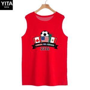 Soccer Fan Memorial USA Canada Mexico Mens Cotton Tank Top