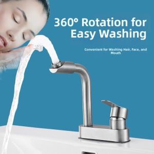 CHIZHIDU | Stainless Steel Sink with Hot and Cold Water Taps