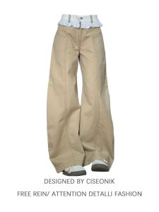 Quần Jeans Denim Ống Rộng Cạp Cao Kiểu Dáng Rộng Cho Nữ Thu Đông Quần Jeans Denim Mỹ Cổ Điển Rộng Rộng Kiểu Dáng Rộng