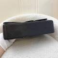 (Pre-loved) Chanel Medium Classic Flap CF in Black Caviar and SHW (Model: A01112). 