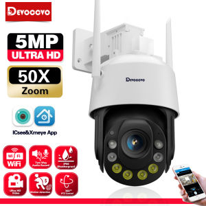 50X 30X Optical Zoom 5MP PTZ Security Camera Outdoor Waterproof Wifi PTZ IP Camera Color Night Vision CCTV Human Detection ICSEE