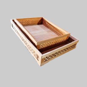 box tumpeng 40x60 cm - kerajinan box tumpeng kotak - box tumpeng bambu - nampan tumpeng