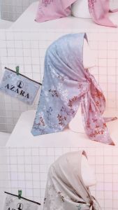 HIJAB SEGI EMPAT MOTIF POUCH / KERUDUNG MOTIF UKURAN STANDAR / JILBAB TERBARU 2024