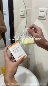 SKINEVER Salicylic Acid Refreshing Acne Soap | Face & Body Cleansing for Oil Control & Breakouts