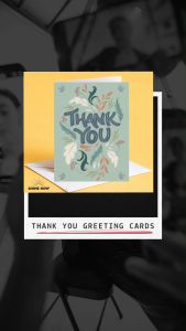 Thank You Card - Thank You | Botanical Leaves Teal Design | A6