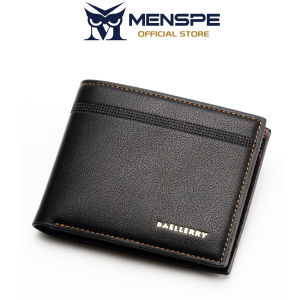 MENSPE Men Wallets Short Wallets Soft PU Leather Purse Fashion Bifold Wallet Money Cash Purses Clasp Coin Pouch ID Credit Cards Holders for Business Travel Office