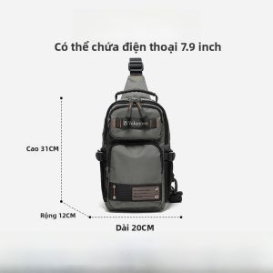 spaceman | Túi đeo vai nam dung tích lớn Spaceman vải Oxford Túi đeo chéo ngoài trời Túi đeo vai thường ngày cho thanh thiếu niên Túi đeo vai mềm