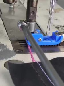 5.6mm Blue Plastic Coverstitch Flatlock Presser Foot For Pegasus W500 Siruba F007 Yamato Sewing Machine Accessories Part