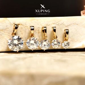 Xuping Liontin Kasual Mata 1 Emas Simpel Cantik Elegan Aksesoris Wanita