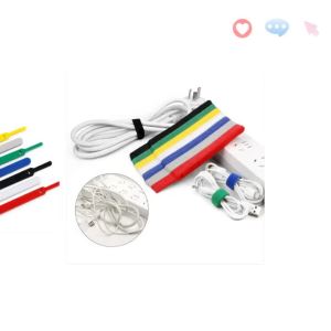 10/60Pcs Releasable Cable Ties Colored Plastics Reusable Cable Ties Nylon Loop Hook Wrap Zip Bundle Adjustable Fasten Tie