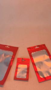 [ 10 PCS ] Plastik Klip Hologram Warna Merah 10 x 18 CM  | Ziplock Hologram Foil | Plastik Klip Hologram Serbaguna | Plastik Klip Accessories