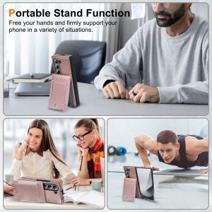 for Samsung Galaxy Z Fold 7 Wallet Case with Glass Screen Protector and Hidden Flip KickstandUp to 3 Cards Holder Pocket PU Leather Case for Samsung Z Fold 6 CaseZ Fold 5 CaseZ Fold 4 Case