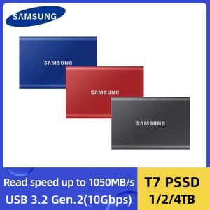 Samsung T7 Portable SSD 1TB 2TB 4TB External Solid State Drives Type-C USB3.2 Gen2 SSD Compatible For Laptop/ Phone