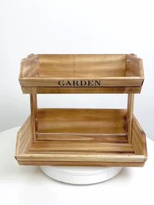 Giỏ Đựng Đồ Gỗ 2 Tầng Kiểu Châu Âu Sang Trọng Dùng Để Đựng Trái Cây Rau Củ Bánh Mì Đồ Ăn Nhẹ Đa Năng