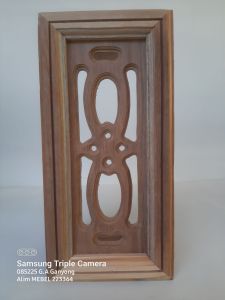 Loster / Roster kayu ventilasi boven angin-angin rumah kayu jati Jepara motif Minimalis 8 ukuran 14x29