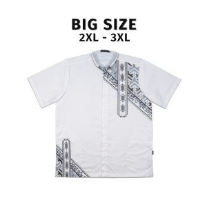 Baju Koko Big Size 2XL 3XL 4XL 5XL 6XL 7XL Fashion Muslim Pria Ukuran Jumbo Lengan Pendek XXXL RX1