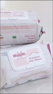 [Carton Size] Moori Premium Wet Wipes (80s x 12) Organic Formula 99% Water No Alcohol 70gsm