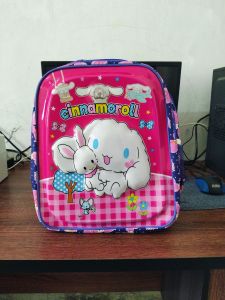 Tas sekolah anak Tas ransel anak CINNAMOROLL BATOK 3D LED PAUD SD (DUA RUANG)