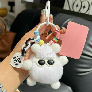 Gantungan Kunci Hiasan Tas Boneka Mewah Cute Coal Balls | Gantungan Lucu Hadiah | Gantungan Tali HP Strap Aeshetic