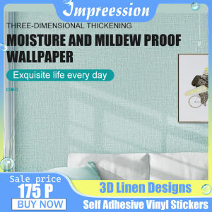 2.8*0.5m Linen Wallpaper Living Room Bedroom Design Wall Sticker Cement Plywood Sticker Floor Self-adhesive Childrens Foam Brick Design Decorative Aesthetic Shooting Background Glossy Waterproof Wall Sticker