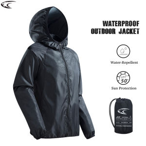 LNGXO Mens Womens Waterproof Hiking Jacket Quick Dry Sun Protection Windbreaker Camping Hunting Climbing Outdoor Rain Coat