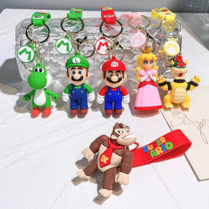 Mario Series Key chain Cute Super Mario Doll bag Widget Car key chain holiday gift small decoration key chain