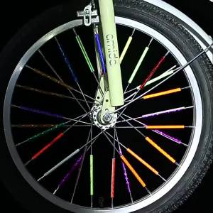 Bicycle Wheel Spokes Reflective Sticker Tube Strip Warning Light DIY 7.5cm MTB Cycling Reflector Reflective Safety Kit