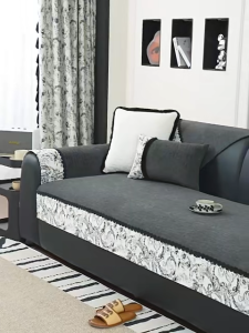 All Season Universal Chenille Sofa Cushion High Gram Weight Non Slip One Piece Cover Breathable Moisture Wicking Soft Touch Durable Not Fade Easy to Maintain Fit Different Sofa Shapes Living Room Decoration Functional Sofa Cushion