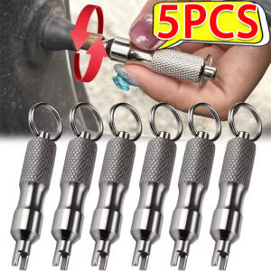 Stainless Steel Valve Core Wrench / Portable Keychain Valve Core Remover Tool / Universal Tire Valve Core Screwdriver / for Car Motorcycle ATV Bike