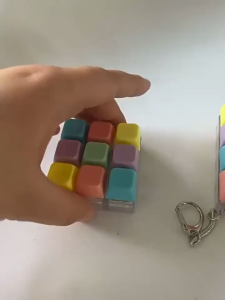 Macaron Color Mechanical Keycap Fidget Toy 4/9 Key Keychain Button Stress Relief Clicker Toy