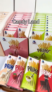 Mr Candy Prime Biscuit Stick 4 Flavors Milk Strawberry Chocolate Matcha 24Box/Carton